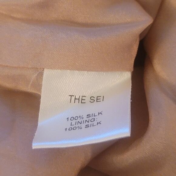 The Sei Cowl Neck Ruched Mini Dress in Rose Gold NWOT Size 4 - Picture 4 of 4